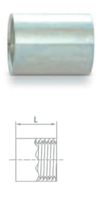 Manguito roscado de acero, referencia 55004016 de Pemsa. M16. Protección: EZ